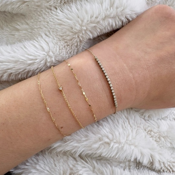 Catbird Jewelry - Catbird Diamond Fizz Bracelet | 14K Yellow Gold | 6–7” | Box